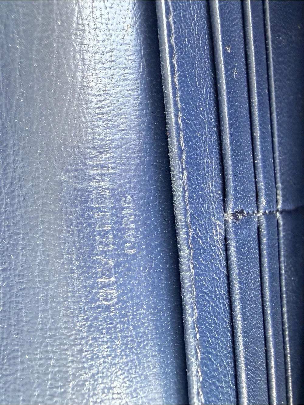 Givenchy Navy Leather wallet with Gold Logo.  AUTHENTIC